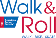 A walk and roll logo with the words walk, bike, swim.